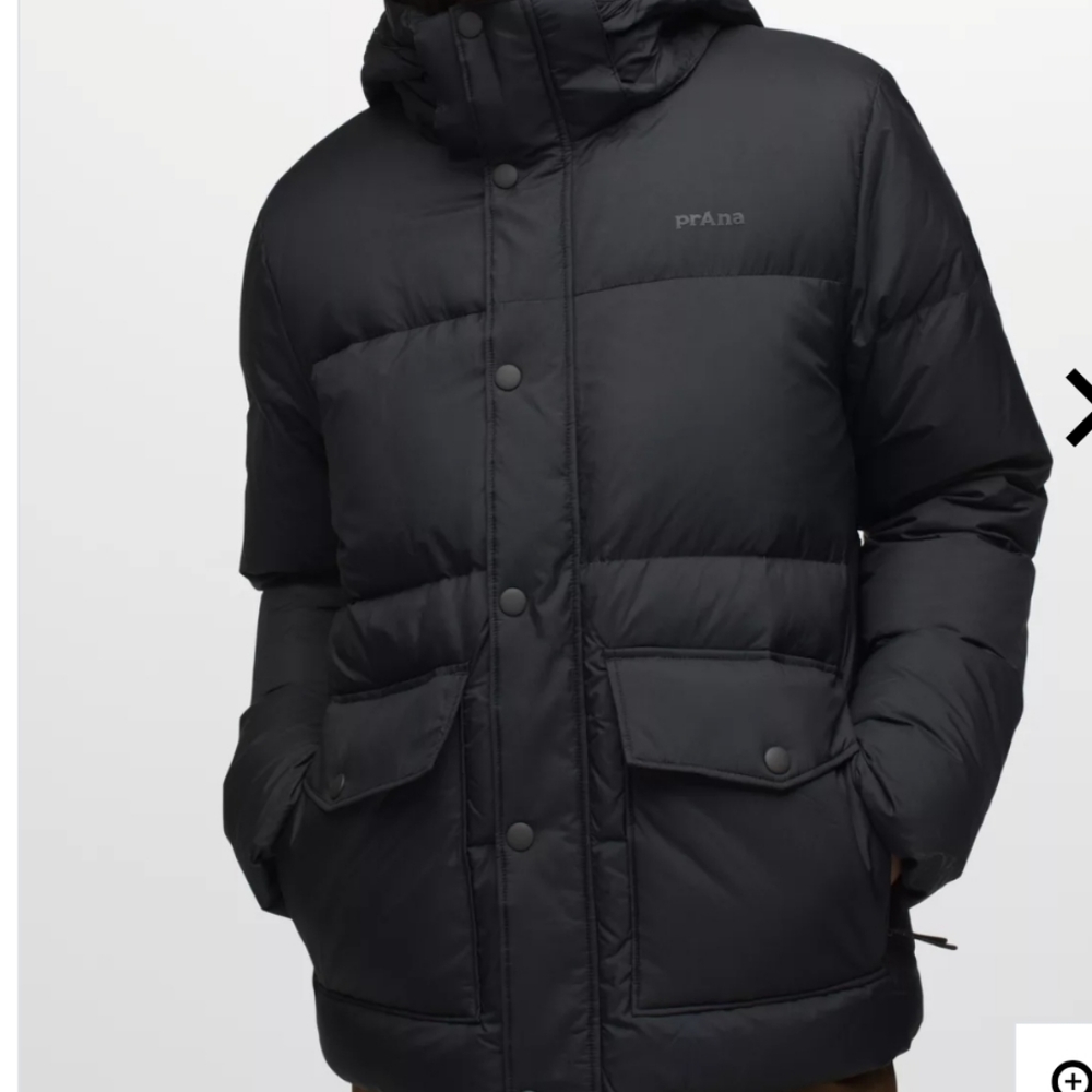 NWT Men's Whitney Portal Down Hooded Jacket Dark Charcoal Gray XXL